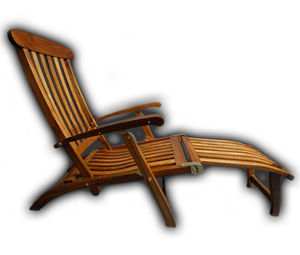chaise longue pour yacht / pliante / en teck