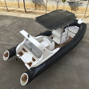 bateau pneumatique hors-bord / coque rigide / à console centrale / hard-top