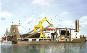 navire spécial drague suceuse à désagrégateur
