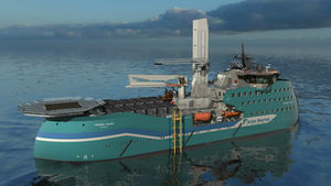 navire de service offshore pour parc éolien