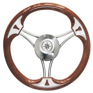 volant en bois pour bateau à moteur 1
