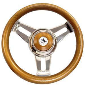 volant en teck pour bateau à moteur 1