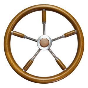 volant en teck pour bateau à moteur 1
