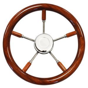 volant en teck pour bateau à moteur 1