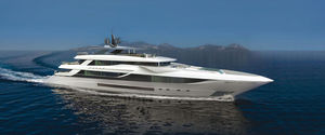 mega-yacht de croisière / avec timonerie / en acier / en aluminium