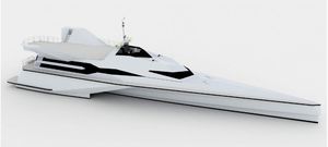 super-yacht de luxe trimaran à moteur 1