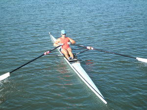 bateau d'aviron de course