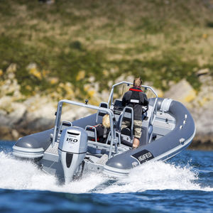 bateau de surveillance / hors-bord / en aluminium / bateau pneumatique semi-rigide