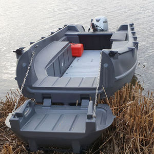 bateau de travail / bateau de sauvetage / hors-bord / en polyéthylène rotomoulé