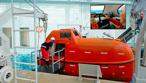 simulateur embarcation de sauvetage sous-bossoirs
