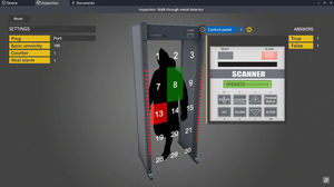 simulateur de détecteur de métaux à portique