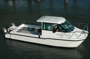 cabin-cruiser catamaran