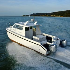 cabin-cruiser catamaran