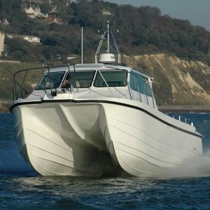 cabin-cruiser catamaran