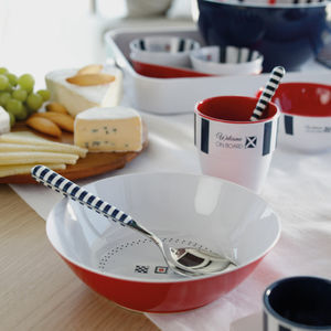 vaisselle pour bateaux en mélaminé
