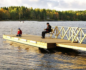 ponton flottant / débarcadère / pour marina / en bois