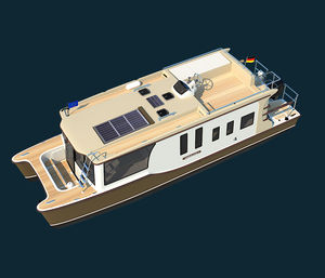 bateau maison catamaran / hors-bord / à fly / trawler