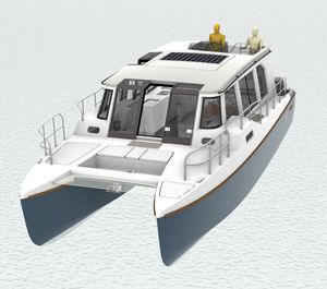 cabin-cruiser catamaran