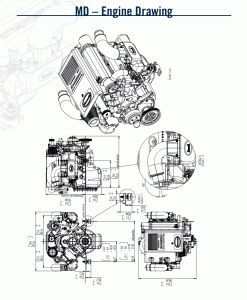 moteur in-bord / diesel / pour bateau professionnel