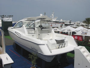 vedette in-bord / bimoteur / hard-top / de pêche sportive