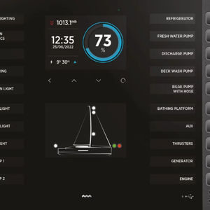 tableau de commande et de contrôle pour yacht