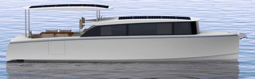 Day-cruiser in-bord - 32 - Mothership Marine - hybride diesel-électrique à énergie solaire