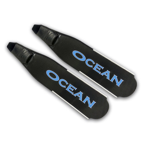 Palme de chasse sous-marine - Ocean - BlueGreen - en carbone / chaussante