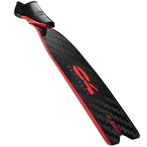 Palme de chasse sous-marine - S-990  - Maverick America LLC (C4 USA) - en carbone / chaussante / rouge