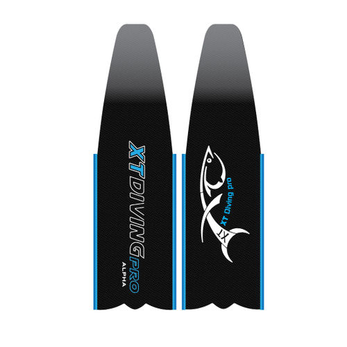 Palme de chasse sous-marine - ALPHA - Xt Diving Pro - en carbone / chaussante / noire