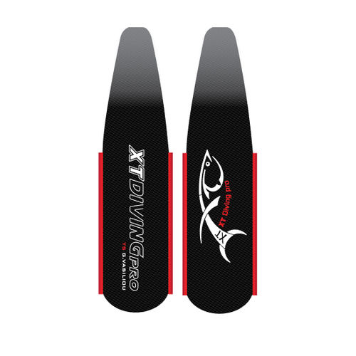 Palme de chasse sous-marine - T5 - G.VASILIOU - Xt Diving Pro - en carbone / chaussante / noire