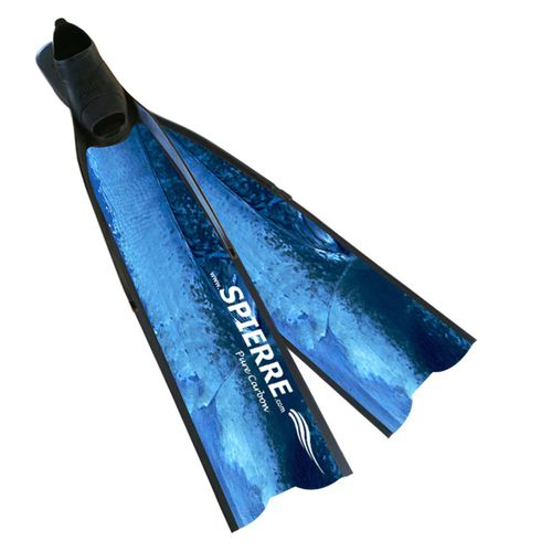 Palme de chasse sous-marine - 3D BLUE - Spierre - en carbone / chaussante