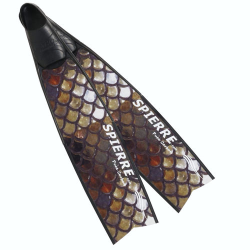 Palme pour l'apnée - 3D BRONZE  - Spierre - en carbone / chaussante