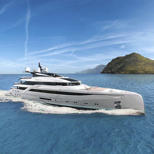 Mega-yacht de croisière - NUVOLARI LENARD - TURQUOISE YACHTS - raised pilothouse / 10 cabines / en acier