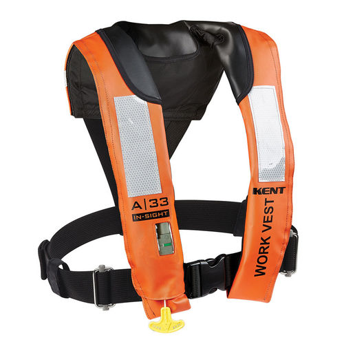 Gilet de sauvetage gonflable automatique - 153200-200-004-13 - KENT SAFETY PRODUCTS - 156 N / unisexe / à usage professionnel
