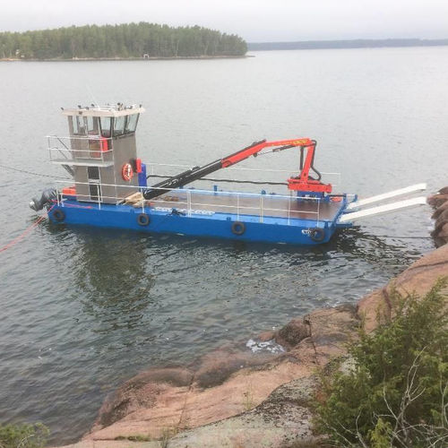 Bateau de travail - FB Pontoons - hors-bord / en aluminium