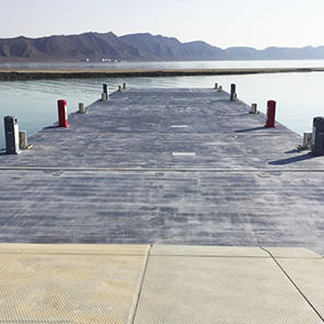Ponton flottant - Mega  - HSB Marine  - d'amarrage / pour marina / en béton