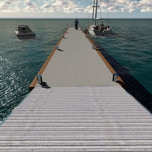 Ponton flottant - BOATING  - HSB Marine  - d'amarrage / pour marina / pour bateau