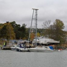 Grue sur quai flottant - MAST - BOATHANDLING SYSTEMS - de pont