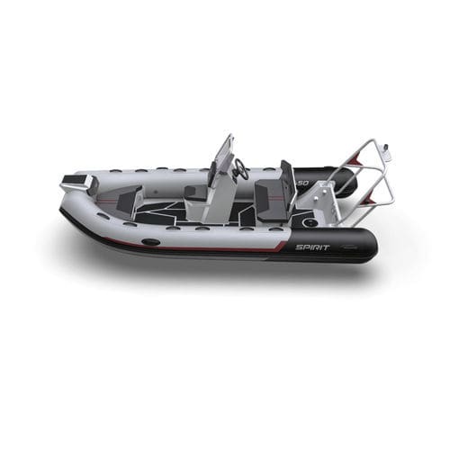 Bateau pneumatique hors-bord - 450 - AQUASPIRIT - semi-rigide / à console centrale / open