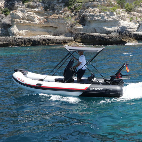 Bateau pneumatique hors-bord - 350 - AQUASPIRIT - semi-rigide / open / à console latérale