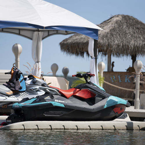 Ponton flottant - EVO SPORT - Wave Armor - pour amarrage à sec / pour jet-ski / en polyéthylène