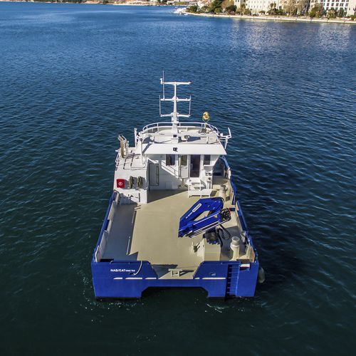 Bateau pour ferme aquacole - NabCat 1350/750 PM - Moen Marin AS - catamaran / in-bord
