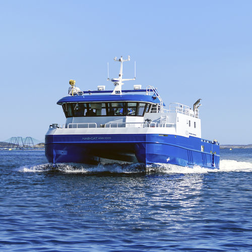 Bateau pour ferme aquacole - NabCat 1498/1000 - Moen Marin AS - catamaran / in-bord