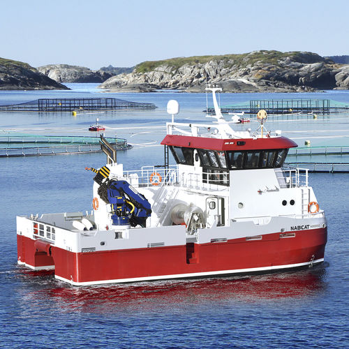 Bateau pour ferme aquacole - NabCat 1498/1000 MD 2-Etg - Moen Marin AS - catamaran / in-bord