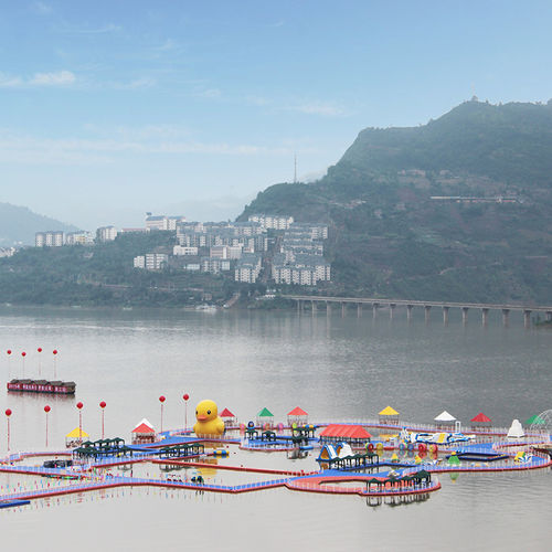 Jeu aquatique toboggan - Marina - Shanghai Qihua Waterborne Engineering Construction Co., Ltd - parc / trampoline / bouée