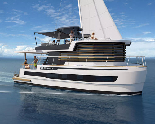 Bateau maison catamaran - CROSS-Ô - KAYFLO - in-bord / 1 cabine / 2 cabines