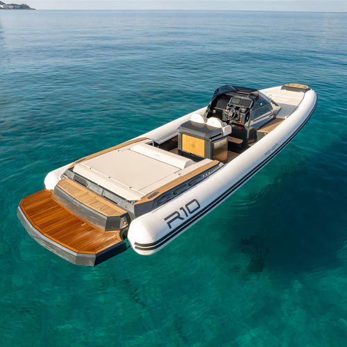 Bateau pneumatique in-bord - R10 CABIN EFB - RENIER - semi-rigide / à console centrale / max. 16 personnes