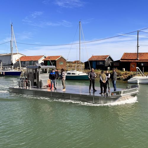 Barge de travail - Ostréicole - Mulot Naval - hors-bord / en aluminium / Bureau Veritas