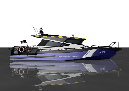 Bateau de surveillance - AO12  - Larsen Boat Yard - bateau de recherche et sauvetage / in-bord / hors-bord