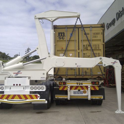 Remorque porte-conteneur - HC4020-DC-DS - SWINGLIFT - pour chantier naval / pour terminal portuaire / chargement de côté